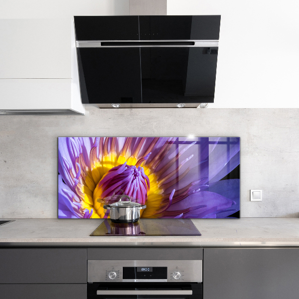 Zidna obloga za kuhinju Podrobnosti vijolične rože