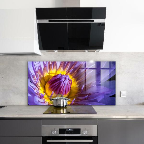 Zidna obloga za kuhinju Podrobnosti vijolične rože