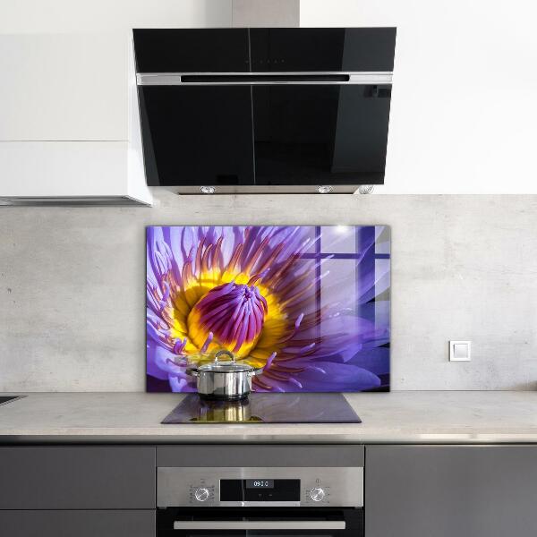 Zidna obloga za kuhinju Podrobnosti vijolične rože