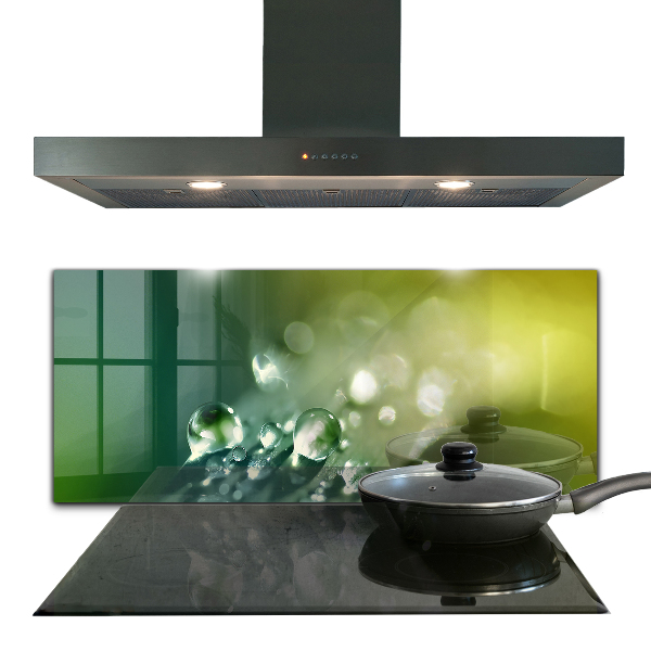 Zidna obloga za kuhinju Rosa na zelenih listih