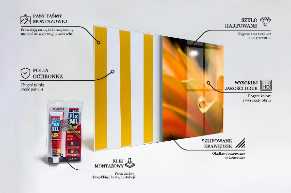 Zidna obloga za kuhinju Gerberjev cvet
