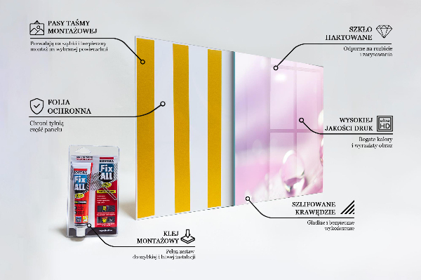 Zidna obloga za kuhinju Kaplje rose na rožnatem cvetu