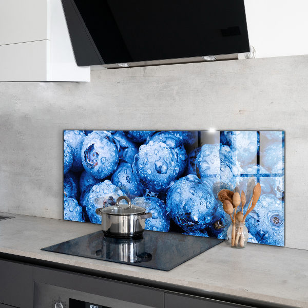 Stenska plošča za kuhinjo Zrele borovnice jagode