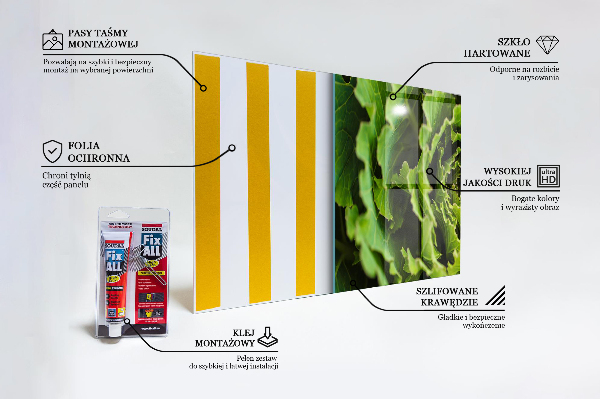 Zidna obloga za kuhinju Zeljni cvetni listi