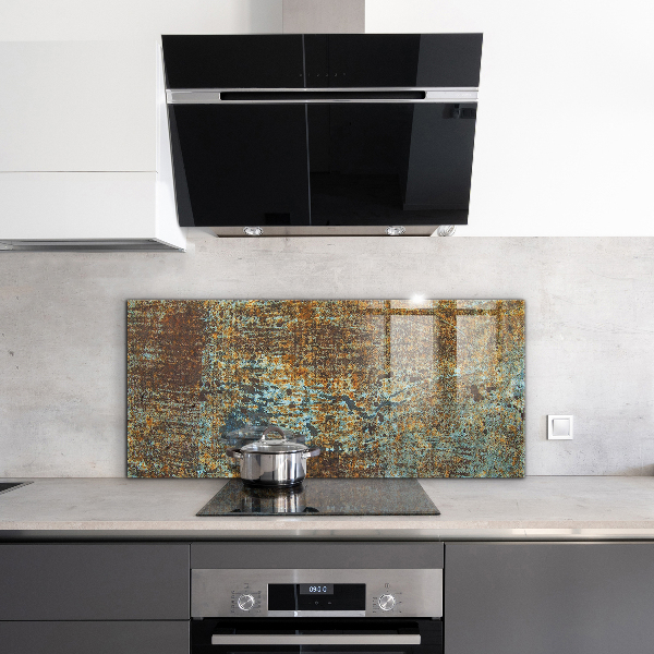 Stenska plošča za kuhinjo Stara kovinska tekstura