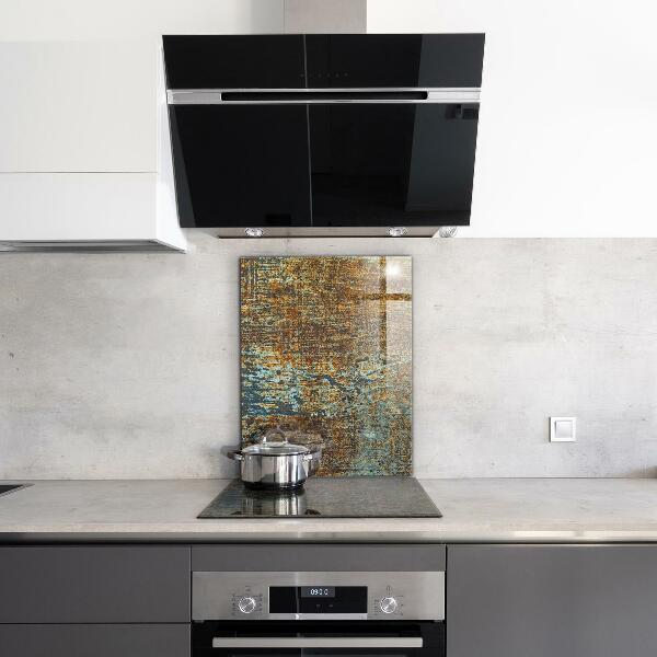 Stenska plošča za kuhinjo Stara kovinska tekstura