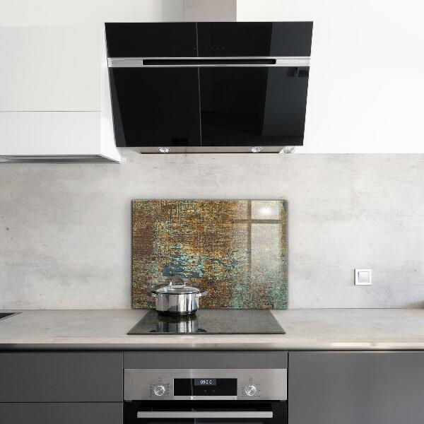 Stenska plošča za kuhinjo Stara kovinska tekstura