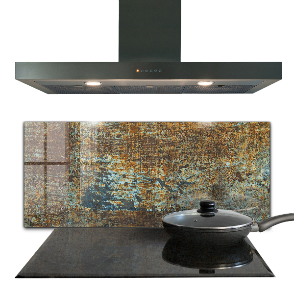 Stenska plošča za kuhinjo Stara kovinska tekstura