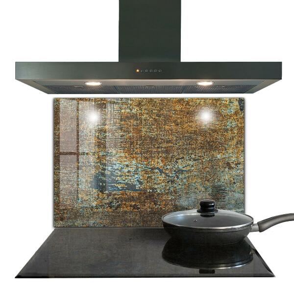 Stenska plošča za kuhinjo Stara kovinska tekstura