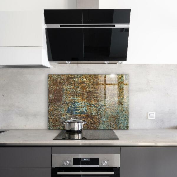 Stenska plošča za kuhinjo Stara kovinska tekstura