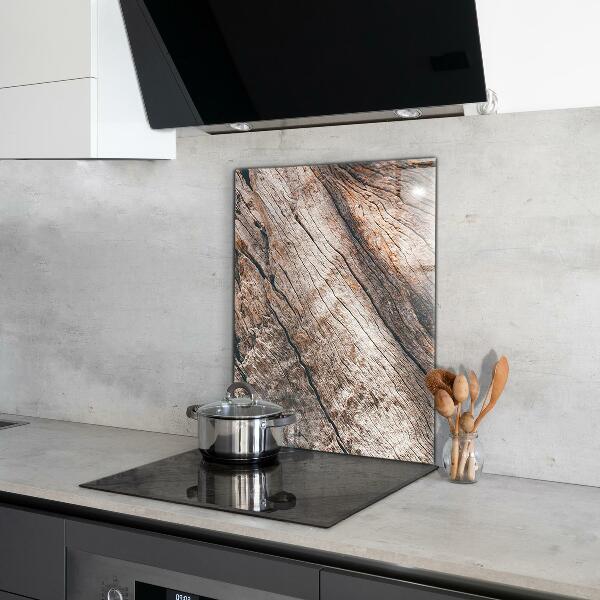 Stenska plošča za kuhinjo Tekstura debla drevesnega lubja