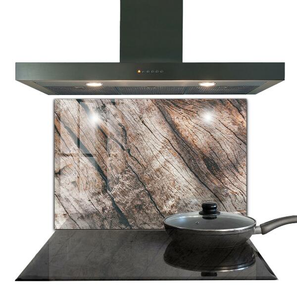 Stenska plošča za kuhinjo Tekstura debla drevesnega lubja