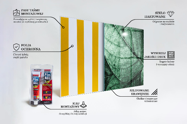 Zidna obloga za kuhinju Podrobnosti zelenega lista