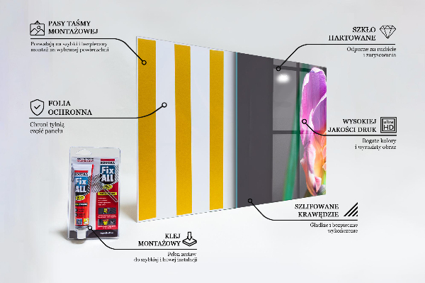 Zidna obloga za kuhinju Barvita mavrična roža
