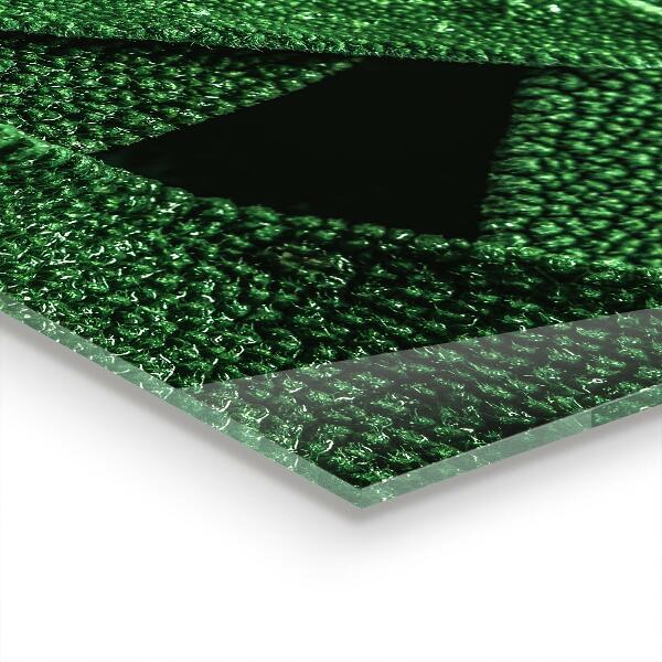 Zidna obloga za kuhinju Zeleni listi po dežju