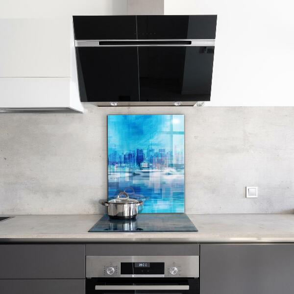 Stenska plošča za kuhinjo Panorama manhattna v new yorku