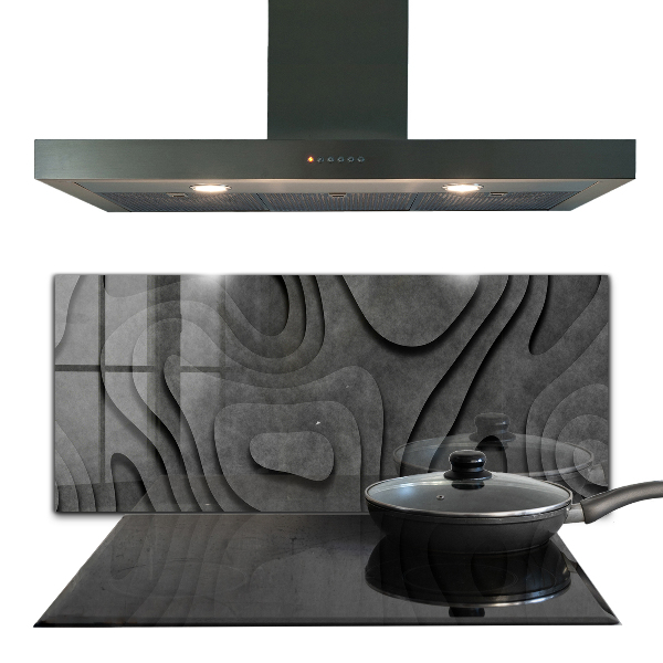 Stenska plošča za kuhinjo Abstrakcija sive teksture