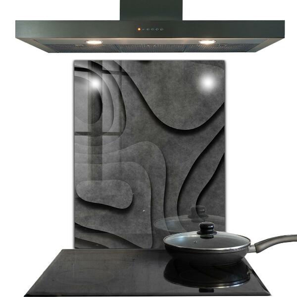 Stenska plošča za kuhinjo Abstrakcija sive teksture