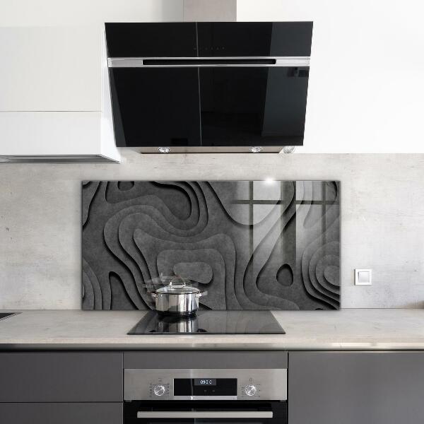 Stenska plošča za kuhinjo Abstrakcija sive teksture