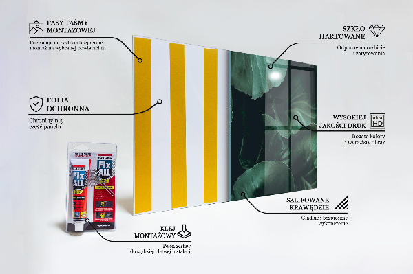 Zidna obloga za kuhinju Temno zeleni listi