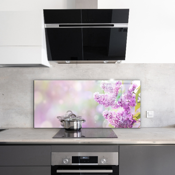 Zidna obloga za kuhinju Cvetoče lila poletje na vrtu