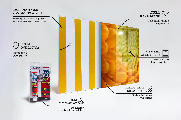 Zidna obloga za kuhinju Gerbera flower orange