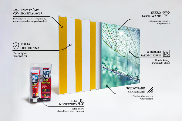 Zidna obloga za kuhinju Nežna tekstura listov