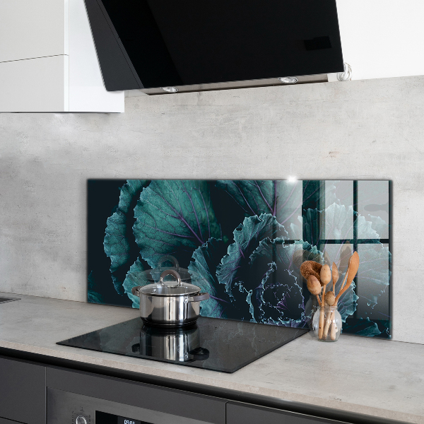 Zidna obloga za kuhinju Zeljni listi temno zeleni
