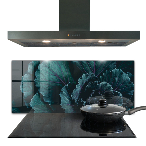 Zidna obloga za kuhinju Zeljni listi temno zeleni