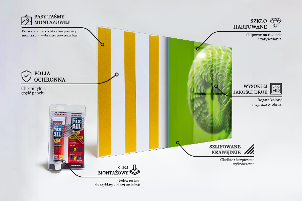 Zidna obloga za kuhinju List zelene praproti