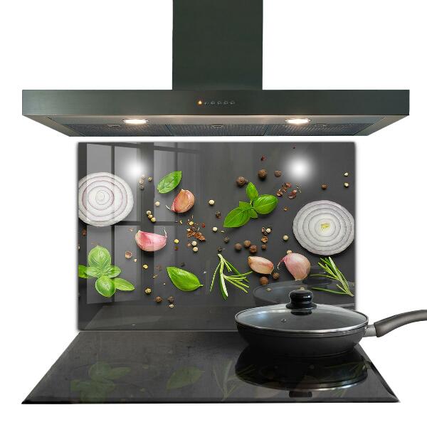 Stenska plošča za kuhinjo Začimbe italijanska kuhinja