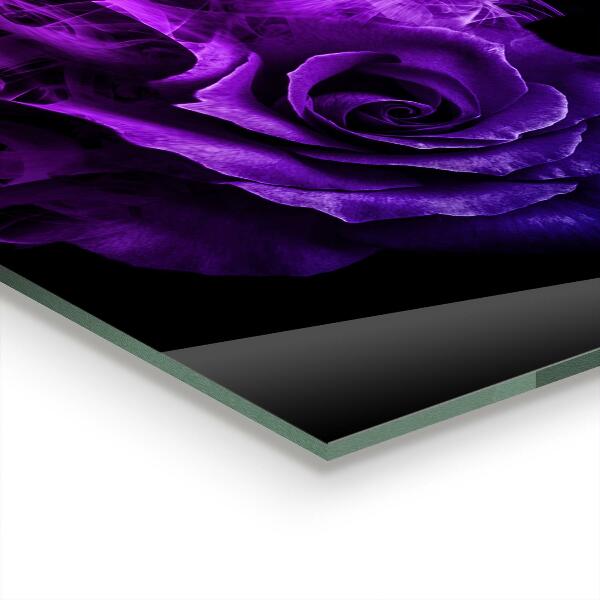 Zidna obloga za kuhinju Purple rose abstract smoke