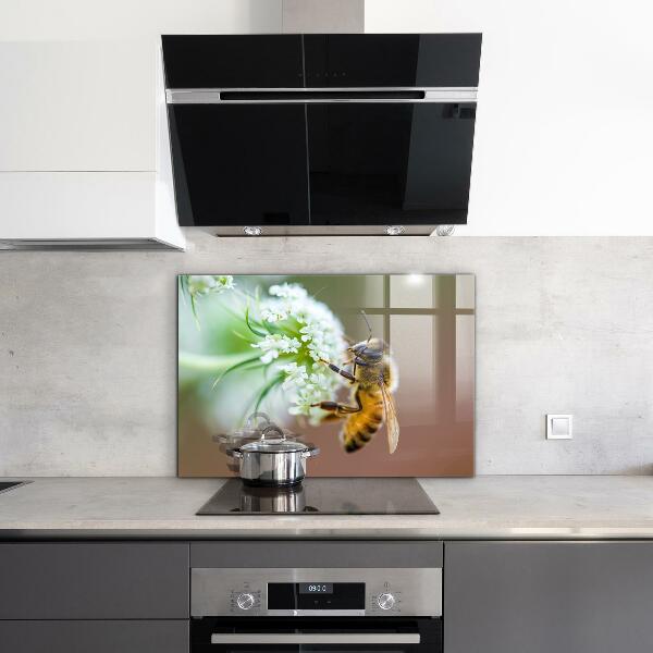 Stenska plošča za kuhinjo Čebela nabira cvetni prah