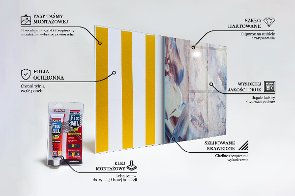 Stenska plošča za kuhinjo Teksturna barva abstrakcija