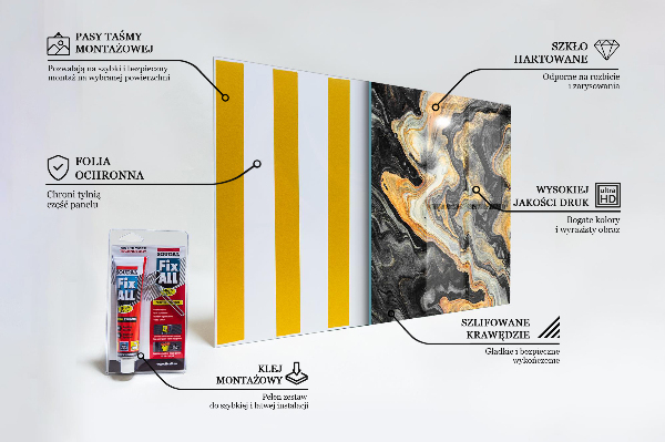 Stenska plošča za kuhinjo Moderna umetnost marmorja