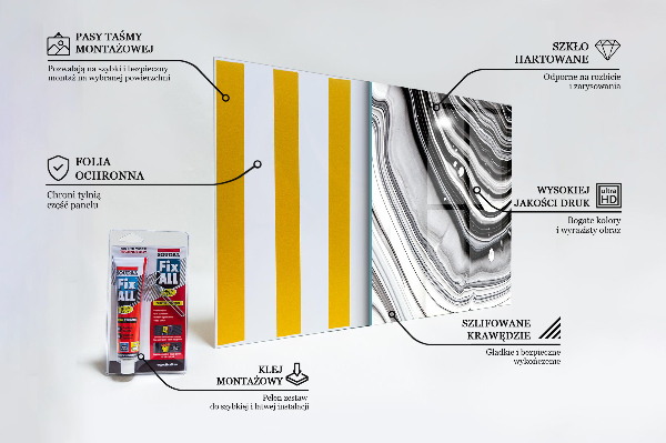Stenska plošča za kuhinjo Enobarvna abstrakcija