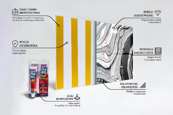 Stenska plošča za kuhinjo Enobarvna abstrakcija