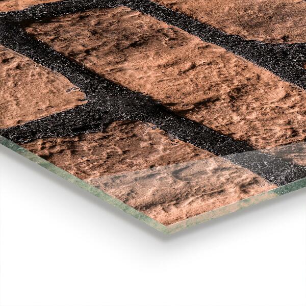 Stenska plošča za kuhinjo Naravna opečna stena