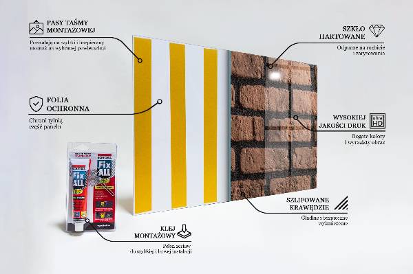 Stenska plošča za kuhinjo Naravna opečna stena