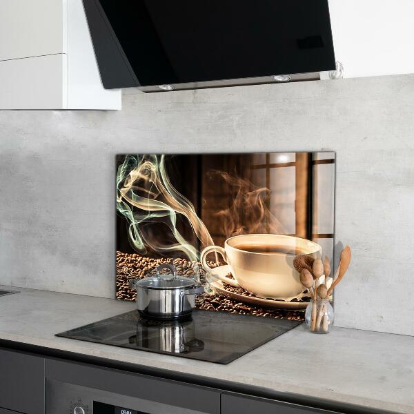 Zidna obloga za kuhinju Skodelica z aromatično kavo