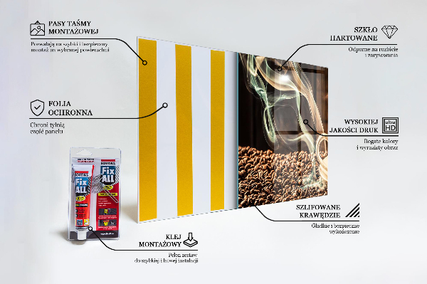 Zidna obloga za kuhinju Skodelica z aromatično kavo