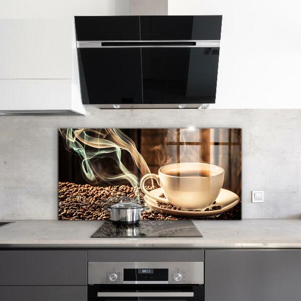 Zidna obloga za kuhinju Skodelica z aromatično kavo