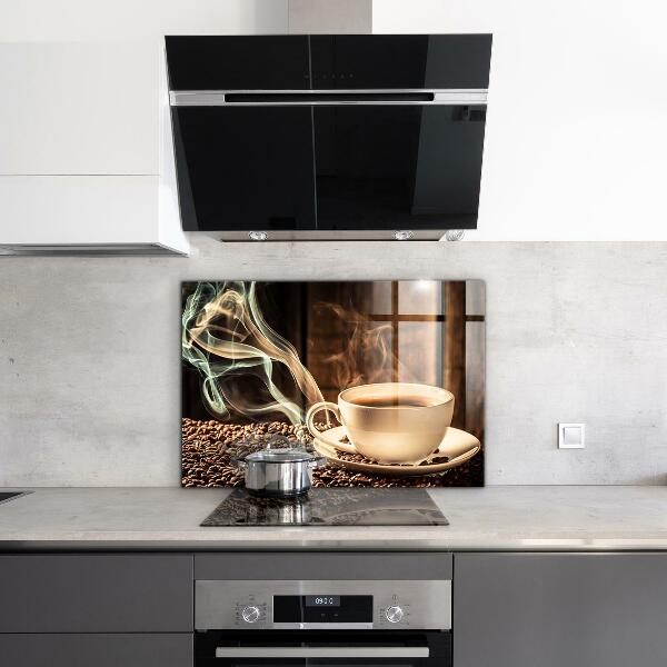 Zidna obloga za kuhinju Skodelica z aromatično kavo