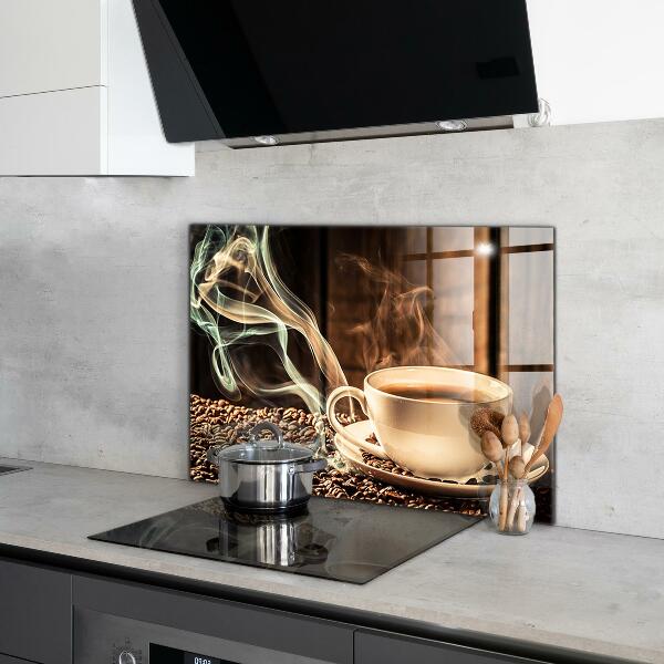 Zidna obloga za kuhinju Skodelica z aromatično kavo