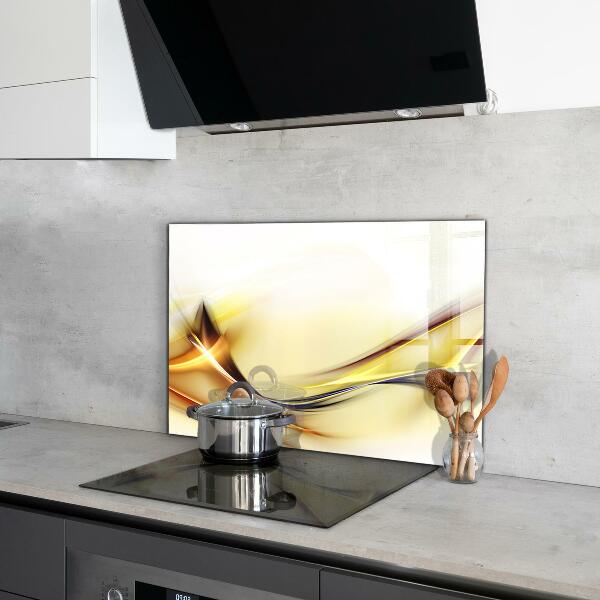 Stenska plošča za kuhinjo Abstrakcija energetskih valov