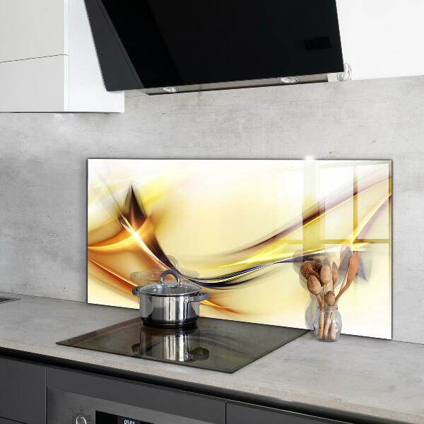 Stenska plošča za kuhinjo Abstrakcija energetskih valov