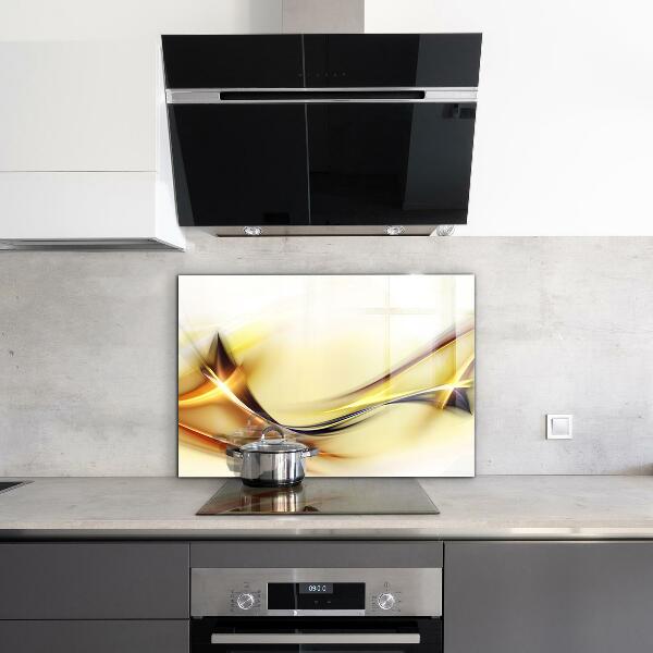 Stenska plošča za kuhinjo Abstrakcija energetskih valov