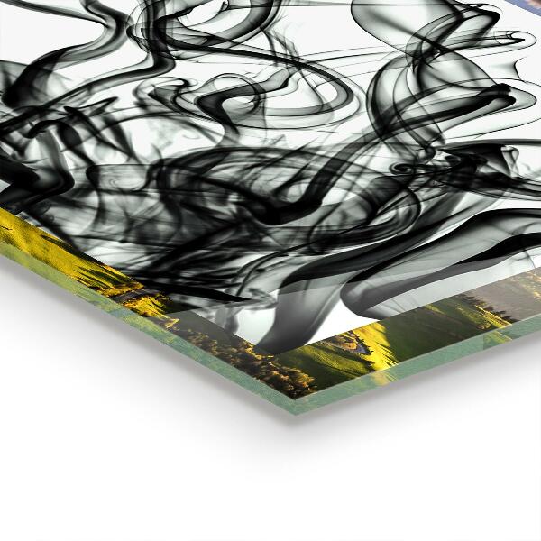 Stenska plošča za kuhinjo Trakovi abstrakcije dima