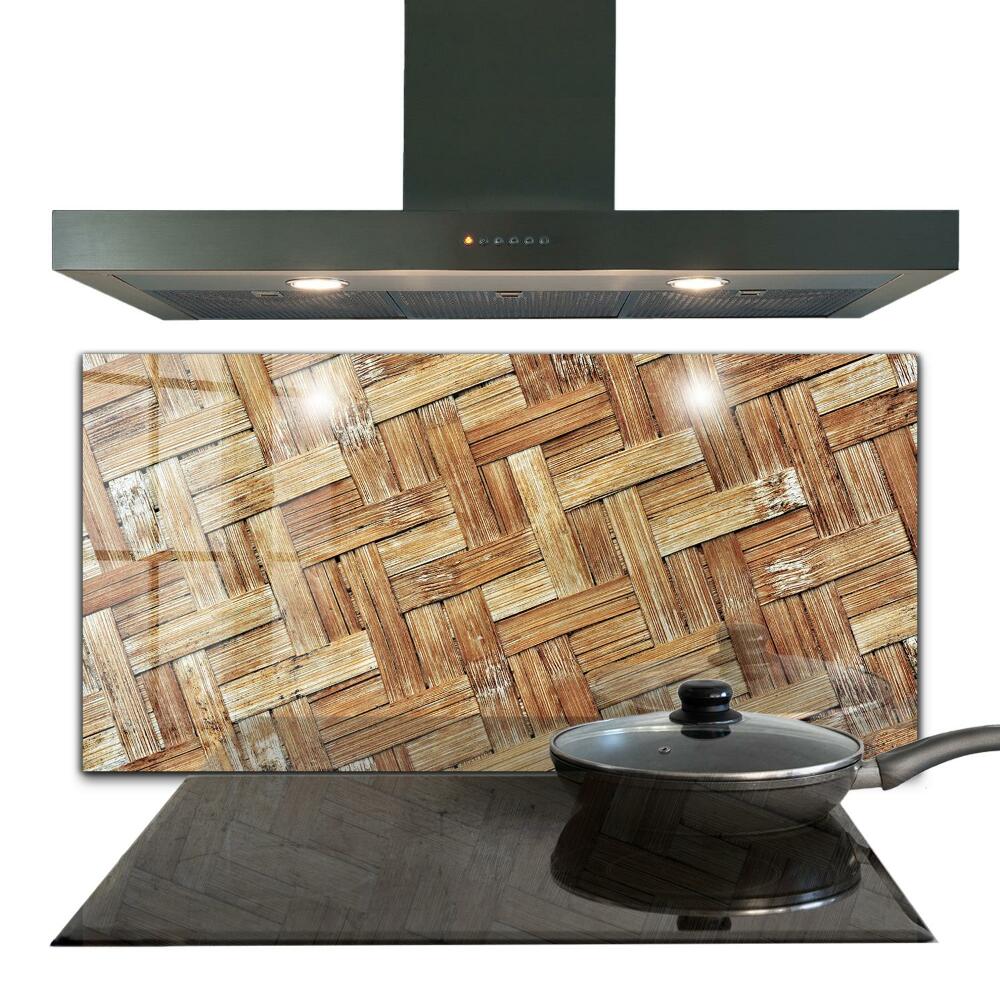 Stenska plošča za kuhinjo Pleteni bambusov ratan azija