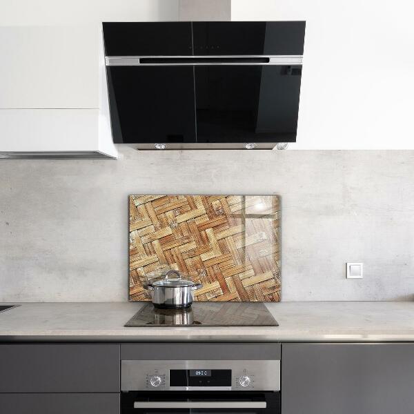 Stenska plošča za kuhinjo Pleteni bambusov ratan azija